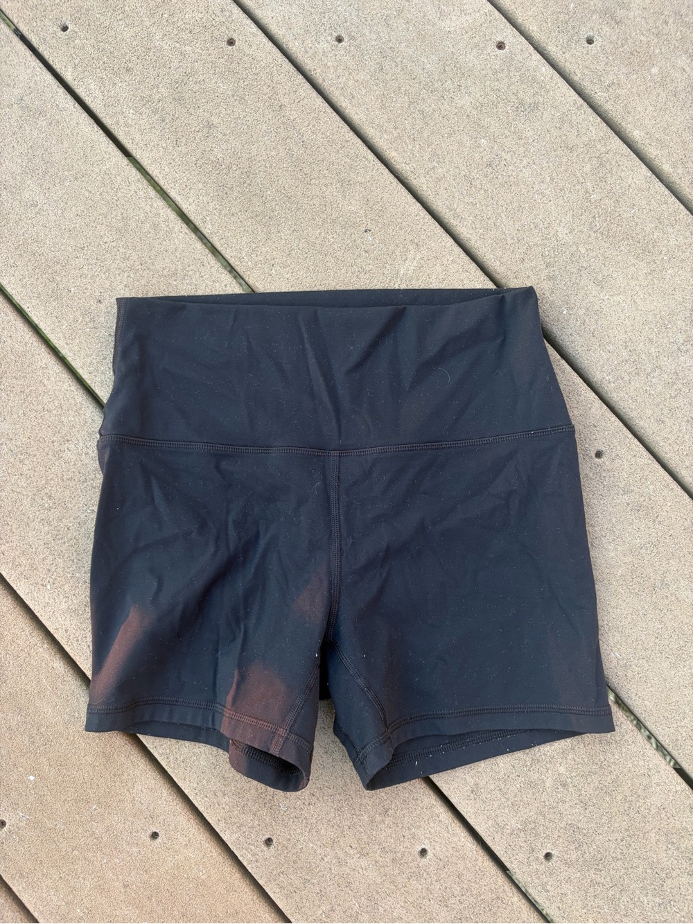 Black Women's High-Waist Active Shorts